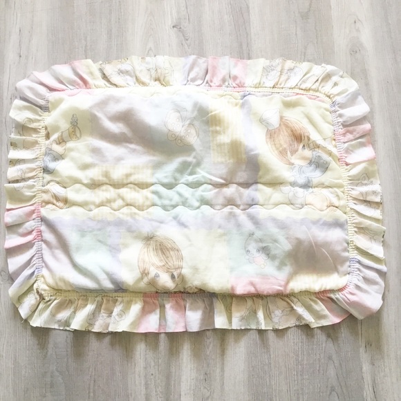 Vintage 1989 PRECIOUS MOMENTS Blanket With Sham Twin Bed Sheet Set - Picture 2 of 14